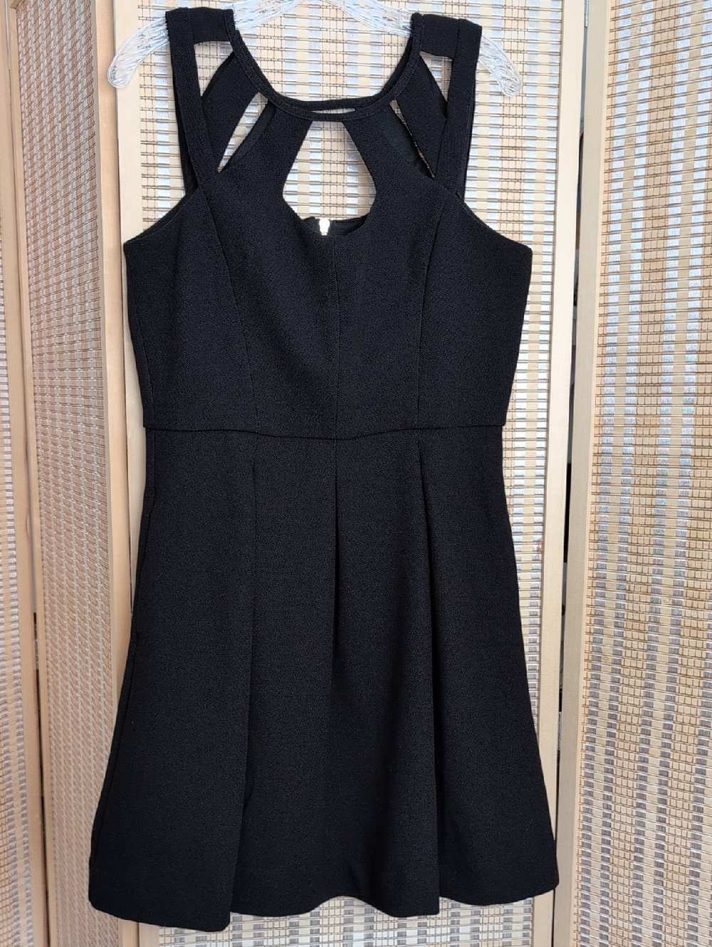 Betsey Johnson Black Cutout Fit-and-Flare Mini Dress